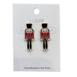 **NWT J. Crew Toy Soldier Christmas Earrings